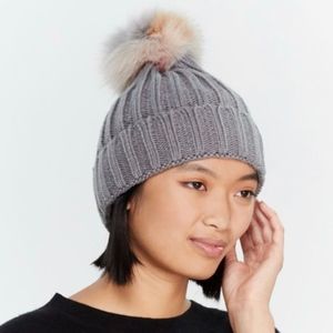 Jocelyn Real Fur Pom-Pom Beanie